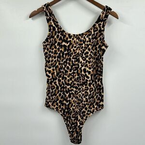 Discreet Leopard Bodysuit New With Tags Small